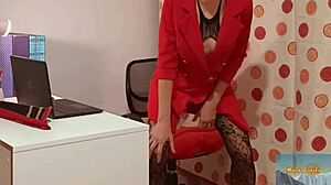 european secretary interacts with colleague in office