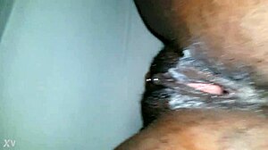 Ebony girl bends over for long dick doggy in public