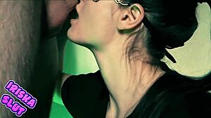 Russian Slut In Mask Gets Cum In Mouth!