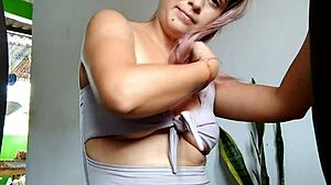 Secret Homemade Video Found On Stepsister's Phone Featuring Blonde With Big Ass