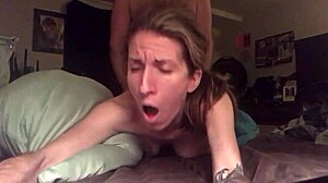 Rough morning fuck wakes her up fast