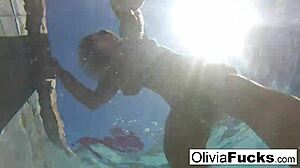 Olivia Enjoys Summer Fun In The Pool