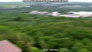 we're a real couple having sex on the 16th floor