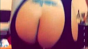 Naughty British slut flashing for her black lover at home