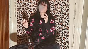 Smoking Goth Girl After Long Day Behind Scenes Pt2 HD!
