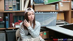 Security guard boldly catches tiny teen stealing from the store