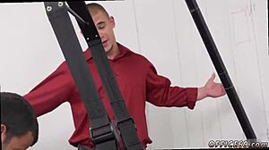 Straight emo twink teams up with hairy men nude