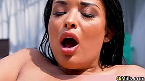 beautiful busty anissa kate got out of the pool then gets her perfect and tight milf pussy fucked 😍