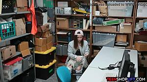 Security guard boldly catches tiny teen stealing from the store