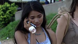 The story of a sexy girl in a bikini by the croc.