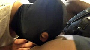 Poly Peach deep throats big black cock with her tongue and sloppy style