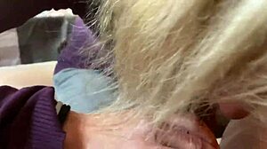 Mature Blonde Milf Gives Bisexual Blowjob And Masturbation To Couple For Cum In Mouth