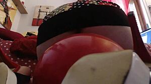 In this episode enjoy big balloon play with Nicoletta and learn about her emotions to kinky balloon fetish