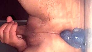 Gay Man Cums Hard with Butt Plug Anal Assfucking Sex Intense Orgasm