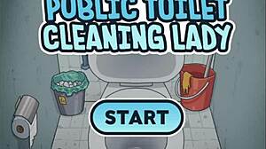 Hot Cheating Milf Janitor Teaches Shy Boy Sex in Public Washroom with Passion