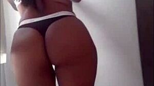 Big Booty Latina Isabella Strips Naked in Hot Video