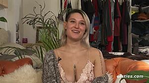 ersties italian babe rubs herself with oil