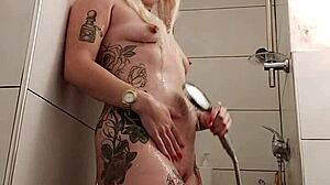 Blonde Alina Masturbating With Soap In The Shower