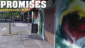 Horny redhead petra roleplays college babe with big tits.