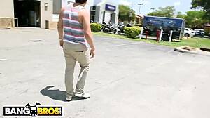 Does Sophia Steele suck Peter Green's cock in public Florida?