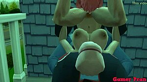 intriguing naruto hentai sasori and sakura fuck outdoors