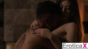 Um casal sensual fazendo amor apaixonado - Uma preliminar quente com tema de comida para uma dupla quente Michelle Anthony e Eroticax