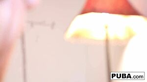 why does busty brett masturbate her pussy in red high heels?