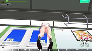 Hot s-e x-scenes in a train lift h-game