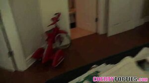 Busty teen flashing tits outdoors 😍