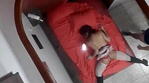 Shemale lover fucks my ass with monster cock