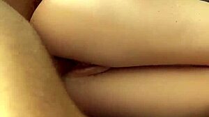 Skinny girl bent over for tight pussy fucking during day