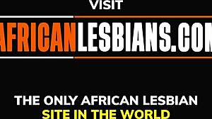 African lesbian devours friend's pussy in steamy bathroom