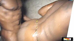 having a relaxing moment with my partner in the bathroom