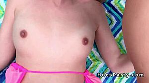 is my sexy girlfriend really at this foursome pool party?