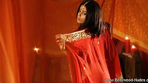 the perfect indian babe undresses and dances in a teasing striptease