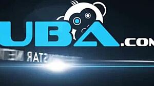 Charley, the brunette babe, blows Mark Wood on the desk