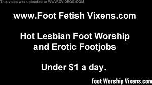 She loves pampering my sexy feet in fetish bdsm