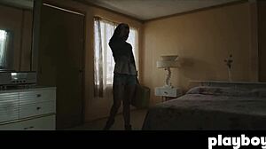 Perfect Brunette Alexandra Tyler Poses Outdoors