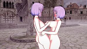 3D动画的hentai,大奶子和大屁股,变得淘气