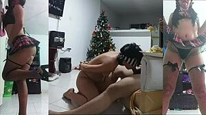 tied up samantha sucking cock while i watch tv 😈