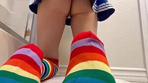 Dirty cheerleader needs a big fat cock deep in her pussy