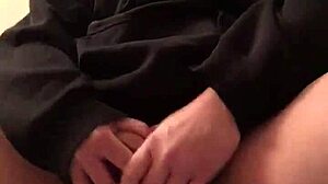 i'm a horny bbw wife fingering my big cock with toys