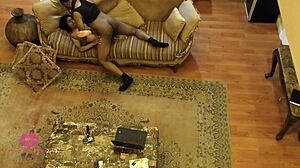 awesome two-way webcam connects sexy couple with horny girl