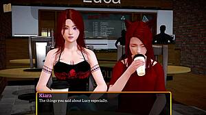 teen with big tits plays erotic game