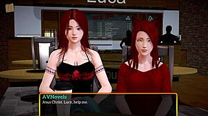 teen with big tits plays erotic game