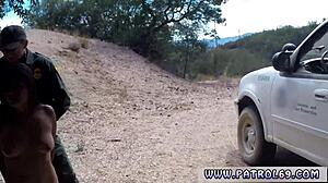 Hey, police agent, why are you banging this civilian girl outdoors with a facial finish?