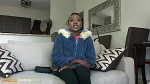 Petite Ebony Slut Gets Rough Pounded By Big Black Cock In Hardcore Interracial Action