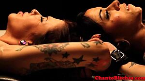 Lezdom mistress ruling over submissives