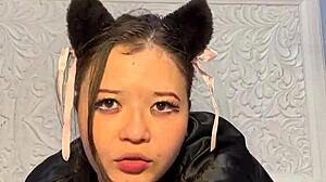 kitty getting dressed for photoshoot