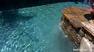 Natasha Nice Enjoys Outdoor Pool Time